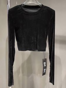 chaqi | Slimming Effect Velvet Base Shirt Womens Short Round Neck Top Fashionable Autumn Winter New Style Inner Wear T-shirt Korean Style