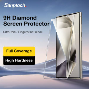 Sanptoch 0.18mm Ultra Slim Screen Protector For Samsung Galaxy S25 / S24 / S23 / S22 Ultra Tempered Glass For S25 S24 S23 22 Plus Privacy HD Clear Protective Film Compatible Fingerprint Unlock