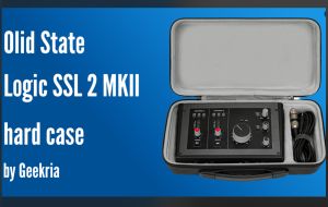 Geekria Audio Interface Carrying Case Hard Shell Travel Bag Compatible with Solid State Logic SSL 2 MKII/SSL 2 Plus MKII (Dark Gray)