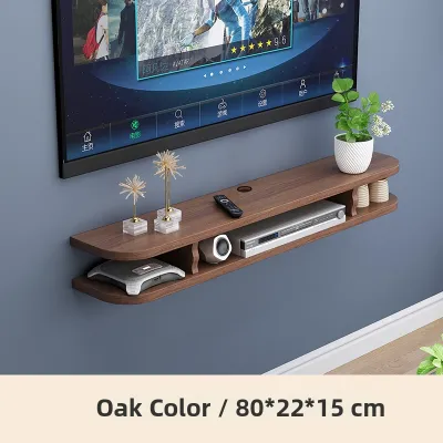 NUOXUNDE | Wall Mounted TV Shelf for Small Spaces Ultra Slim