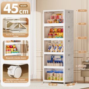 Citylong | Wheeled Multi-Layer Foldable Storage Cabinet