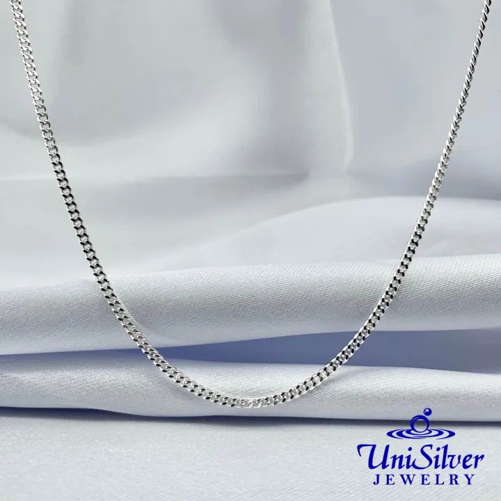 Unisilver 925 Sterling Curb Chain Necklace For Women (LN236) Lazada PH - Main Image