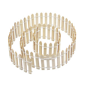 100x5cm Mini Wooden Fence Miniature DIY Fairy Garden Accessories Wood Barrier Dollhouse Showcase Craft Home Terrarium Decoration