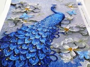 Diamond Painting 5D DIY ดาบพิฆาตอสูร เนซึโกะ ครอสติสคริสตัล 5 มิติ ปักครอสติส ภาพติดเพชร ตกแต่งผนัง รูปภาพ เสริมทักษะ ฝึกสมาธิ ขนาด WxH 30x40 cm.