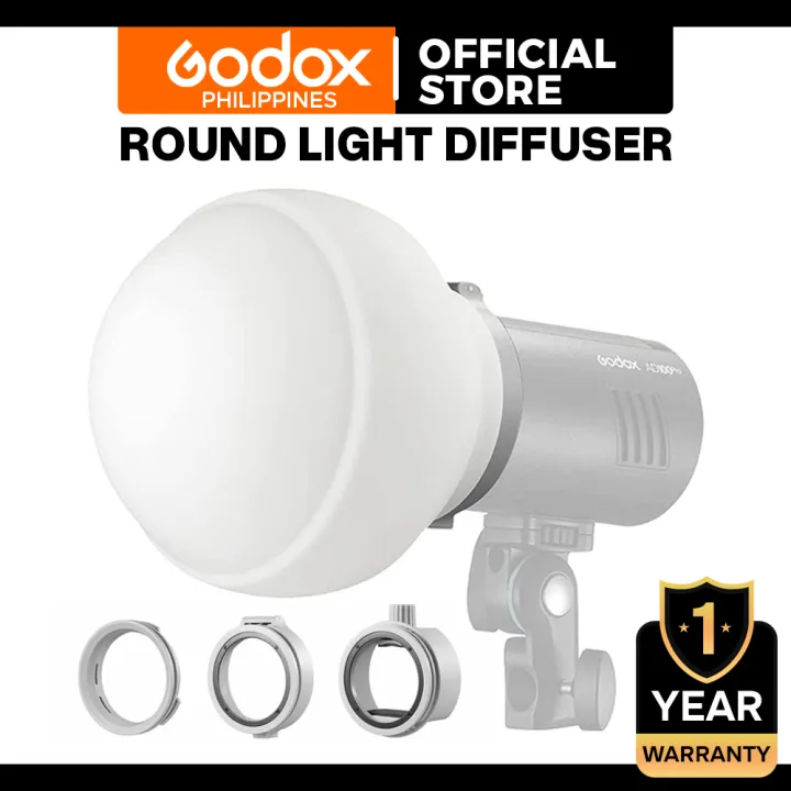 Godox ML-CD15 Kit Dôme Diffusion Avec 3 Adaptateurs - Diffuseur Flash Pour V1 Series, ML30, ML60, AD200, AD300PRO Etc.