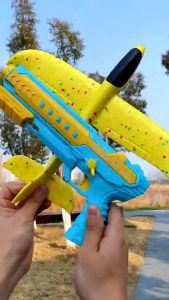 Kids Aircraft Battle Airplane Glider Flight Plastic Toy Flying Gliding Air Outdoor Sports Toys