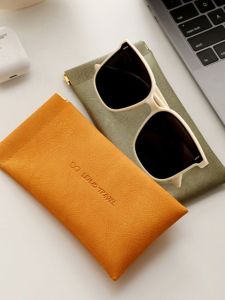 Minimalist Trendy Glasses Bag Sunglasses Sunglasses Male and Female Storage Sets Portable Anti-Pressure Myopia Eye Bag Protective Box