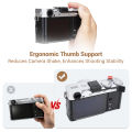 JJC Fuji X-E5ยกนิ้วให้ที่จับที่วางพักอะลูมินัมอัลลอยรองเท้าร้อนที่จับปลอดภัยสำหรับกล้อง XE5ฟูจิฟิล์มฟรีรับปุ่มตัวปล่อยชัตเตอร์1ปุ่มใช้ได้2รุ่น. 