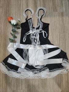 Bộ đồ ngủ cosplay anime cô hầu gái Nhật Bản xinh xắn- Đồ ngủ hóa trang Lolita người giúp việc hàng nhập khẩu. có che tên sản phẩm