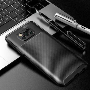Wlons Carbon Fiber Case  Camera Protection Protective Casing for Xiaomi Mi Note 10 Pro / Mi CC9E / Mi A3