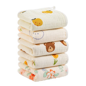 Ultra Soft Pure Cotton Towel for Baby Face Wash Foot Wash Saliva Absorbent Long Rectangle Towel for Newborn And Toddler Kids