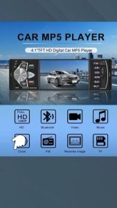NO LIMIT Tape Mobil Bluetooth MP5 Player Audio Single Din Parkir Monitor Plug ISO 4.1Inch 4022D