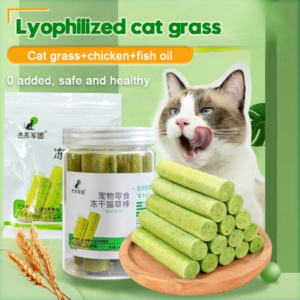 Pet Cat Grass Chicken Sticks Cat Grass Chew Stick Grinding Rod Pet Snack Freeze Dried Teeth Cleaner