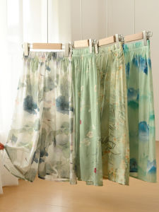 Girls' Chinese Style Wide Leg Pants: Nine Points for Summer Comfort