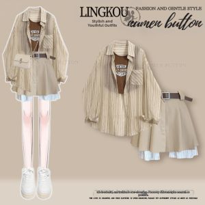 NUMEN BUTTON | Flattering Slimming Womens Outfit Set