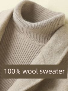 No Pilling Thickened Warm Wool Knit Turtleneck Sweater