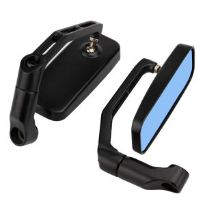 RideSync Motorcycle Square Side Mirror Universal Quadrate Foldable Bar End Side Mirror Motorcycle Rearview Mirror