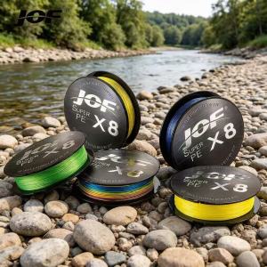 JOF 8-Strand PE Braided Fishing Line Smooth Wear Resistant Main Line Durable High-Visibility Line for Freshwater/Saltwater
