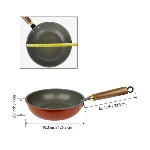 Nonstick Ceremic Frying Pan Skillet26cm Steak Omelet PanMeat Vegetable Cooking Pot with Handle Kitchen Cookware for All Stove