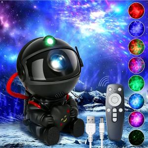 Star Projector Galaxy Night Light Astronaut Space Projector Starry Nebula Ceiling LED Lamp for Bedroom Home Decorative Kids Gift