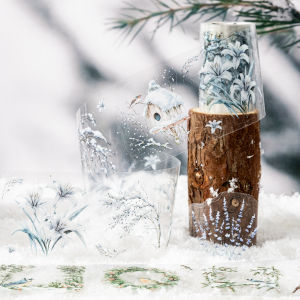 Winter Branch about Pet Hand Account Landscaping Tape Chinese Aesthetic Flower Branch Theme Notebook Waterproof Collage Material Stickers