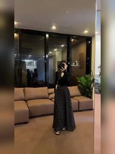 Homecore | French Style Plaid Midi Dress New for Autumn