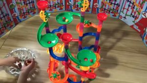133Pcs Marble Run Construction Race Maze Track Building Blocks. DIY Toys for kids. HEYBABE.