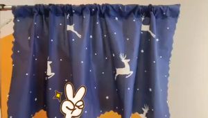 New Sales Lababo Curtain 1Pcs Cartoon Hello&kitty Doraemon Kurtina Kitchen Short Under Sink Half Window Curtain Pink Blue Printed 70cm*150cm No Ring Type for Kitchen Decoration Semi Cotton Home Living