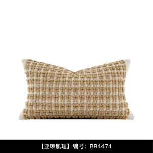Brown Elegance Handicraft Cushion Cover Luxury Sofa Living Room Decor Lightweight Khaki Color Handwoven Square Throw Pillow Case