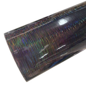 Premium Rainbow Sparkle Holographic Starlight Brushed Black Vinyl Wrap Roll Self Adhesive Decal Sticker Car Wrapping Foil
