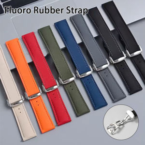 Fluoro Rubber Watch Band 20mm 21mm 22mm Universal Folding Buckle Strap Men Women Sport Diving Bracelet for Omega Seamaster 300