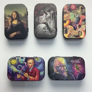 BUSH ว่างเปล่า กล่องเหล็กใส่ของ บรรจุภัณฑ์การผสม โลหะสำหรับตกแต่ง การผสม เล็กๆน้อยๆ แผ่นเหล็กชุบ เคสสำหรับเก็บของ เงินที่จ่ายไป