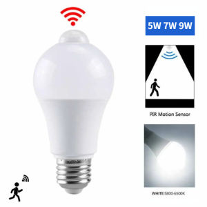 E27 Đèn Led cảm ứng chuyển động Bóng đèn Đèn Led cảm biến ánh sáng PIR bóng đèn tự động On/off đèn ban đêm cho hiên cầu thang nhà để xe Đèn an ninh AC220V 5W 7W 9W