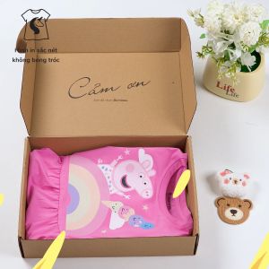 Váy bé gái tay dài Peppa Pig Đầm hoạt hình bé gái Bomines thun cotton cho bé từ 3- 10 tuổi 12-30kg DTDBPEPPA