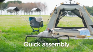 Stainless Steel Dog Bed Breathable Mesh Elevated Pet Bed Anti Skin Disease Big Size Steel Frame