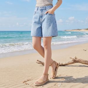 BALENO | Short High Waist Flared Jeans Pants