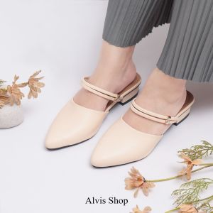 ALVIS. reva sepatu selop motip tali cantik