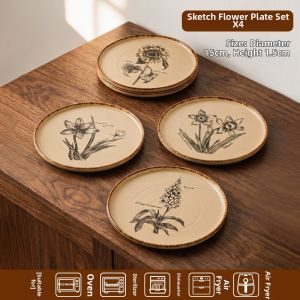Yomerto | Vintage Aesthetic Ceramic Steak Plate