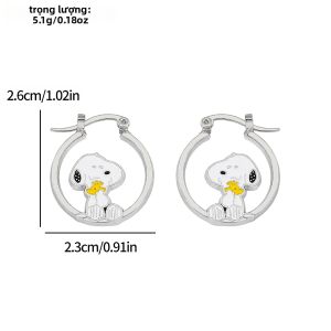 Takara Tomy | Hoạt Hình Dễ Thương Snoopy Rỗng Tai Thời Trang Phụ Kiện Trang Sức Cho Bé Gái Cosplay Món Quà Trang Sức