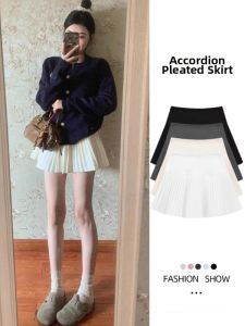 Slim Fit Pure Desire White A-Line Pleated Skirt