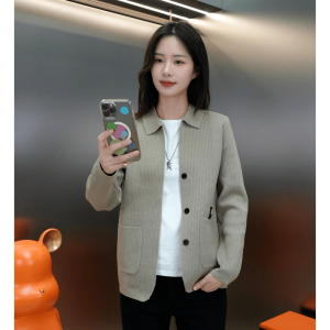 Áo Len Dệt Kim Rộng Rãi Thường Ngày Cao Cấp Cho Nam Áo Khoác Cardigan Cổ Bẻ Đơn Giản Phong Cách Hàn Quốc Thời Trang Thu Đông