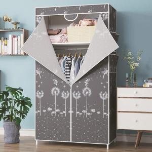 Simple Cloth Foldable Assembly Single Person Storage Hanging Wardrobe