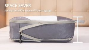 Compression Packing Cube Bags for Travel 3 pcs Set Space Saving Luggage Storage Organizer