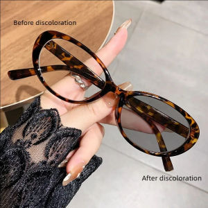 2025 New Retro Cat Eye-changing And Fashionable Face-show Small Big Frame Myopia Glasses 6083