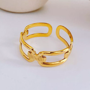 Adjustable Titanium Steel Ring Elegant Open Ring for Women Fashionable Personality Trendy Index Finger High-End Feeling