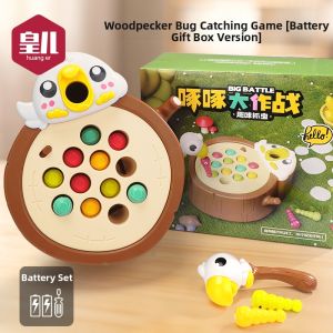HUANGER | Intelligence Development Magnetic Woodpecker Bug Catching and Fishing Toy for Toddlers