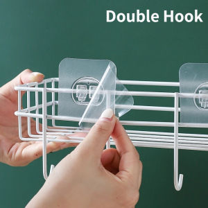 【Free Shipping】5 Chiếc Móc Đôi Dán Tường Không Đánh Dấu Tự Dính Móc Dán Kệ Phòng Tắm Nhà Bếp Chống Thấm Nước Giá Đựng Đồ Phòng Tắm Móc Dính