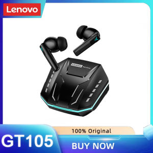 Lenovo | Lenovo GT105 Gaming Wireless Earbuds 65ms Ultra Low Latency RGB Light HiFi Stereo 30H Play Time Touch Control Headset Men Gifts