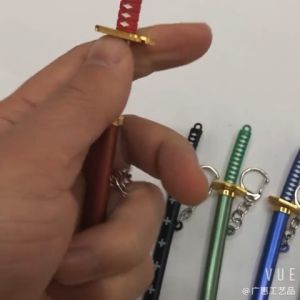 15cm Anime Onepiece keychain zoro law sword keychain cosplay Law Katana gift Key holder