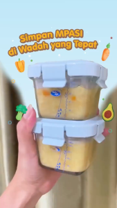 Baby Safe FC07 Glass Container 2pk Wadah Makanan Bayi MPASI Kontainer